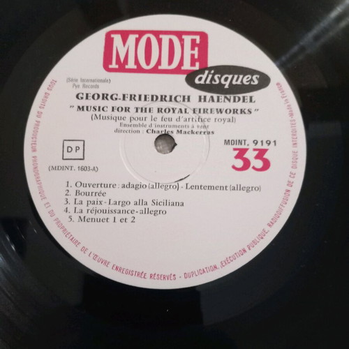 Georg.Friedrich Haendel vinyl record used, classical music
