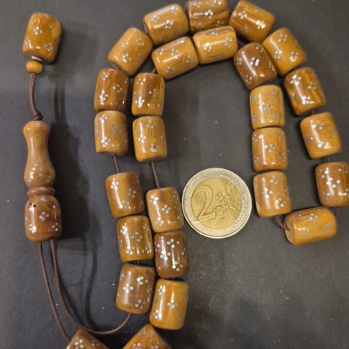 Komboloi new, kukutsi beads 27 pcs, metal inside, 12×15mm