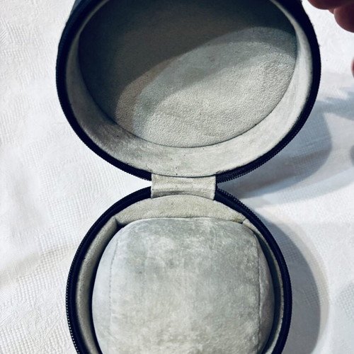 Tag Heuer watch case like new, suede leather with velvet lining and manual
