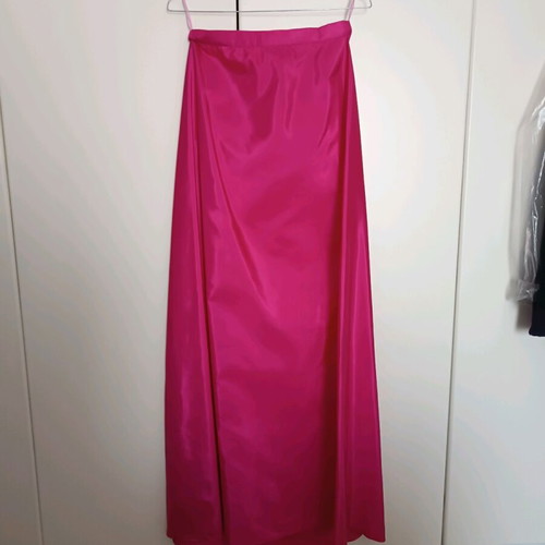 Bustier with high-waist skirt with Swarovski stones in fuchsia color like new