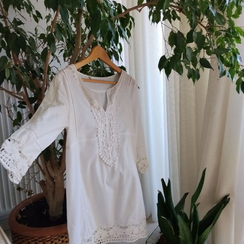 Zara cotton shirt like new, white, size S