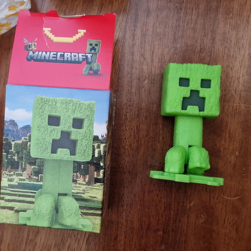 McDonalds Happy Meal toys: Friends Rachel figure and 2 Minecraft figures