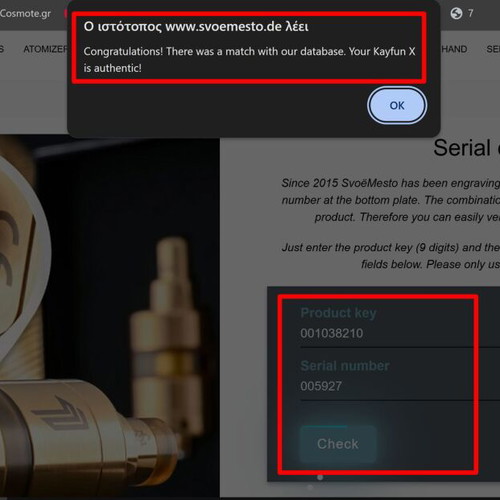 Kayfun X RTA 24mm από Svoemesto, ανοξείδωτο ατσάλι, σαν καινούργιο