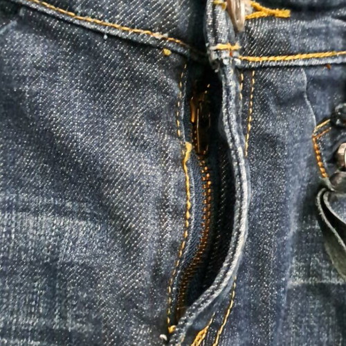 Miss Jeans Mini Skirt like new, blue with orange details