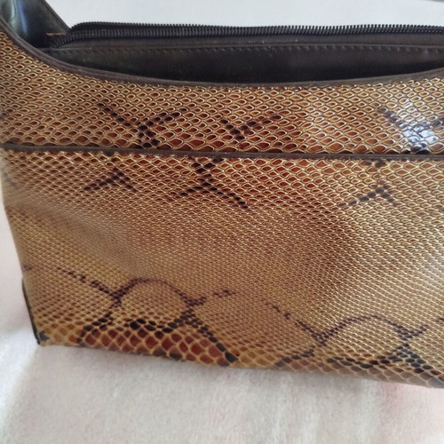 Handbag and shoulder bag with snake pattern, like new