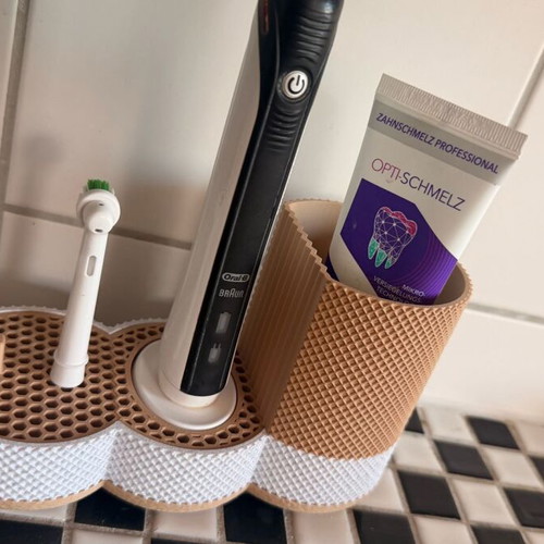 Oral B Electric Toothbrush Case 3D Print for Two Replacements and Toothpaste