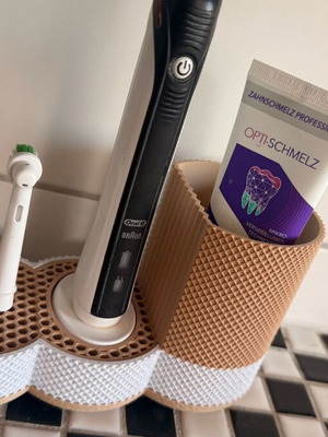 Oral B Electric Toothbrush Case 3D Print for Two Replacements and Toothpaste