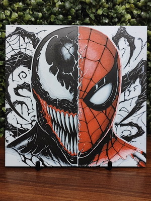 Spiderman and Venom Hueforge