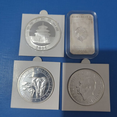 Silver Ounces pack of 4 0.999 purity like new