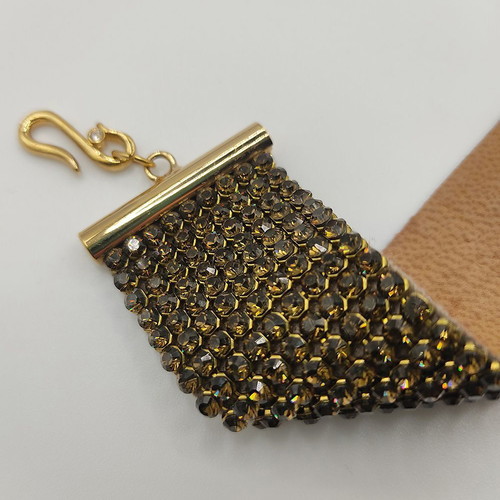 Original Swarovski Chocker 9 Rows with Smoky Quartz like new