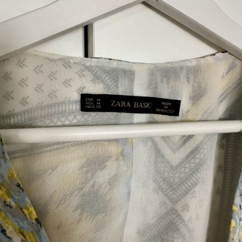 Zara dress like new, yellow and turquoise, size M