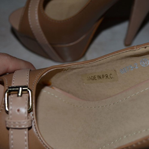 Palatino high peep toe pumps like new, brown beige