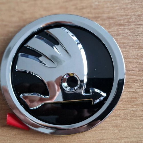 Skoda emblems new, 90 and 80 millimeters for hood and trunk
