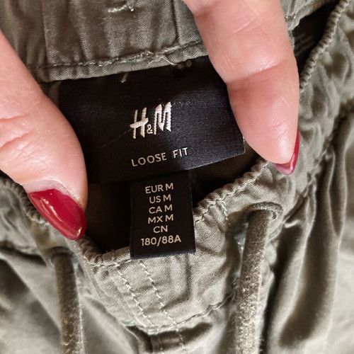 H&M khaki loose fit teen pants