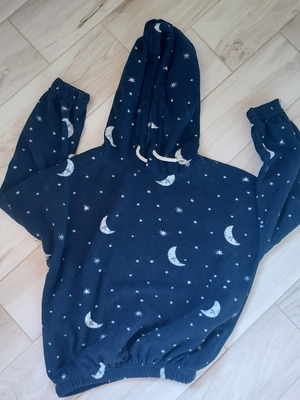 Stars fleece hoodie like new, blue, size S