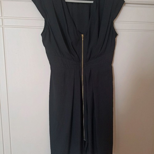 H&M dress size 42 with gold zipper, like new, black