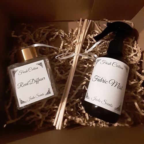 Room fragrances new with 100 ml Reed Diffuser and 200 ml Fabric Mist fresh Cotton