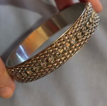Gianniotiko bracelet like new, steel with rhinestones silver