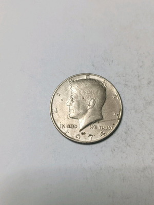 Half dollar coin 1974 used