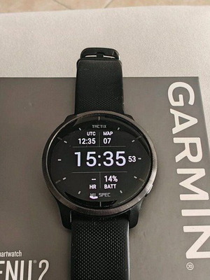 Garmin Venu 2 Stainless Steel 45mm μεταχειρισμένο αδιάβροχο smartwatch με παλμογράφο