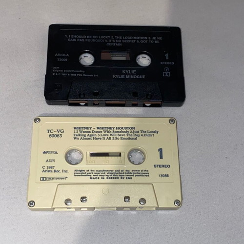 Kylie Minogue, Whitney Houston, Belinda Carlisle 3 rare cassette tapes pack