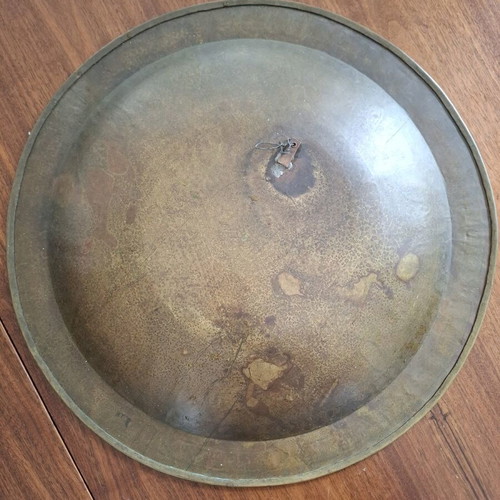 Decorative plate used, copper, diameter 43 cm