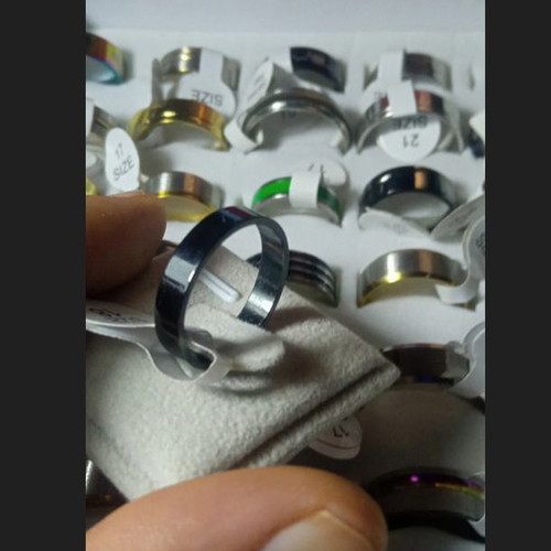 Unisex stainless steel ring size 18 new
