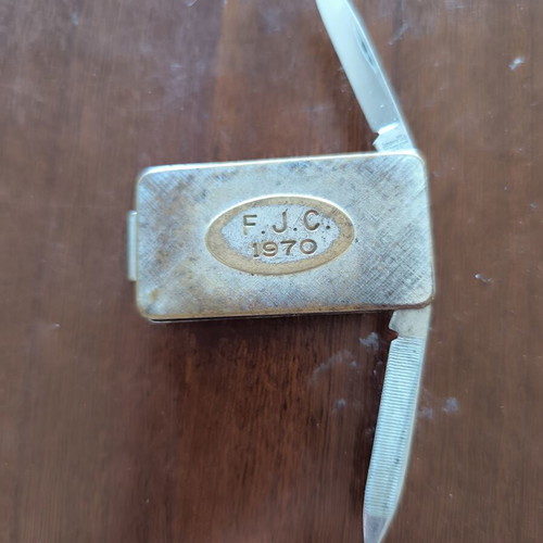 Vintage F.J.C. 1970 Metal Pocket Multitool Knife used