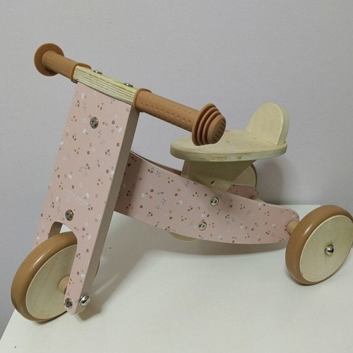 Little Dutch tricycle like new, pink wooden bike for 12+ months