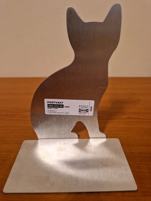 IKEA bookstand used, cat design