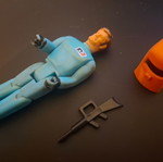 Matchbox Lesney vintage 70's MAC 3'' μπλε φιγούρα δράσης μεταχειρισμένη