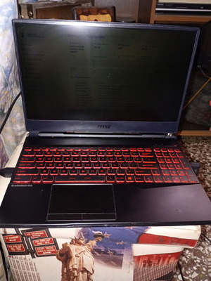 MSI laptop RTX 2060 6GB μεταχειρισμένο, η οθόνη δεν λειτουργεί