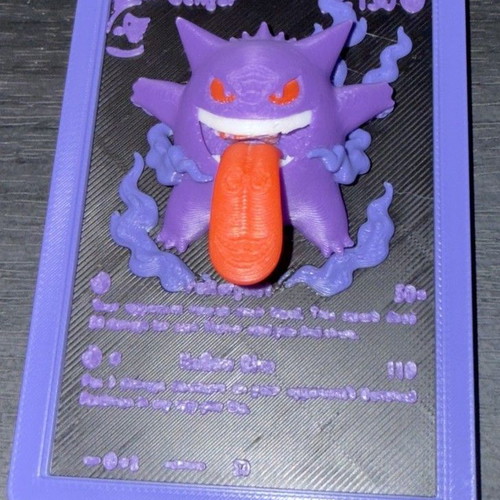 3D Printed Κάρτα Pokémon Gengar από PLA
