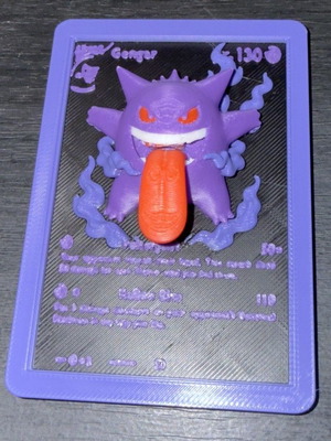 3D Printed Κάρτα Pokémon Gengar από PLA