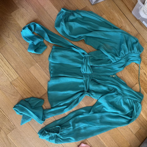BSB blouse with sleeves new, turquoise, size L