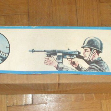 Vintage Tommy Thunder Automatic Battery-Operated Toy Lithograph Box from Lyra 70s like new