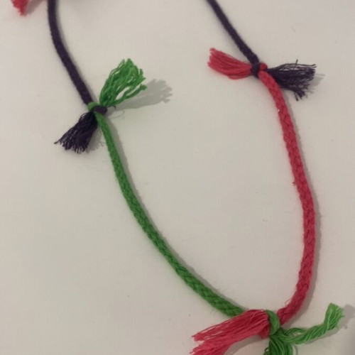 Handmade colorful necklace used