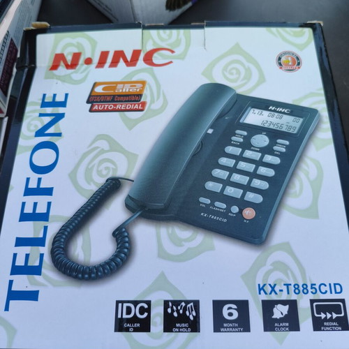 INC KX-T885CID telephone in black, new