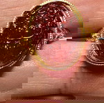 Δαχτυλίδι με Χαλκηδόνιο Σκαλιστό και Επίχρυσο Ασήμι 925, Σαν Καινούργιο