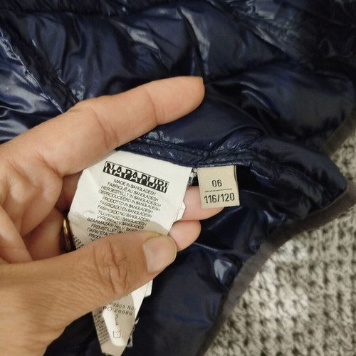 Napapijri jacket 116-120 cm gray with blue interior like new