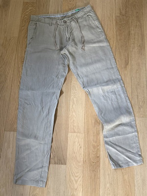 Benetton Linen Summer Pants used, beige, size L
