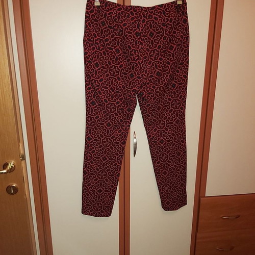 Nema women's pants new, elastic, large, red with black