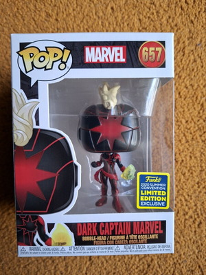 Funko Pop Dark Captain Marvel figure like new