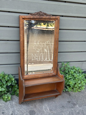 Wall mirror used with tray, dimensions 88x18x41.5 cm