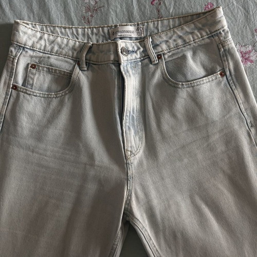 Stradivarius Vintage Wide Leg Jeans size 40, like new, turquoise