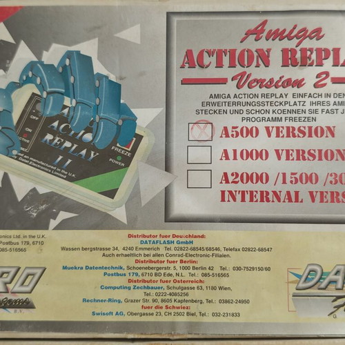 Amiga 500/500+ Action Replay 2 hardware, like new, complete set
