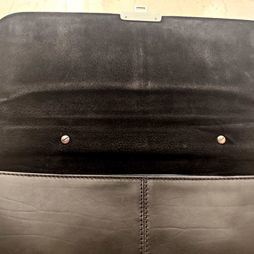Next leather briefcase used, black, 3 internal compartments