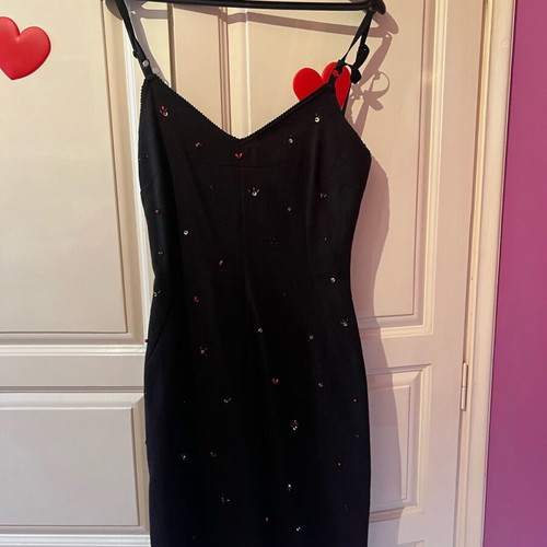 Vintage D&G dress like new with embroidered beads, fine wool fabric