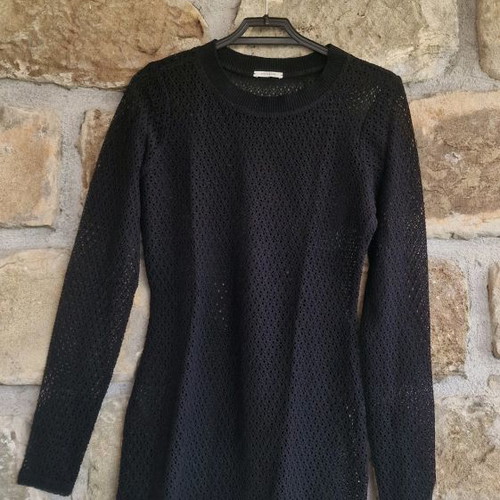 Women's perforated blouse used, black