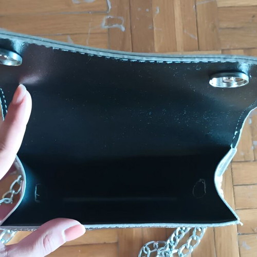 Shein Silver Shoulder Bag Like New with Removable Chain Strap